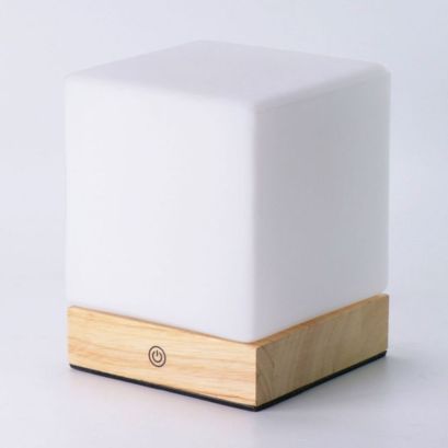 Hommfer – Lampe de Table Minimaliste avec Détails en Bois et Verre Mat - Hommfer