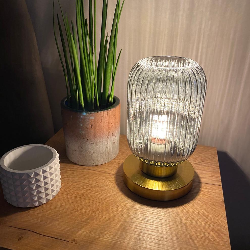 Hommfer – Lampe de Table Scandinave en Verre Ambre - Hommfer