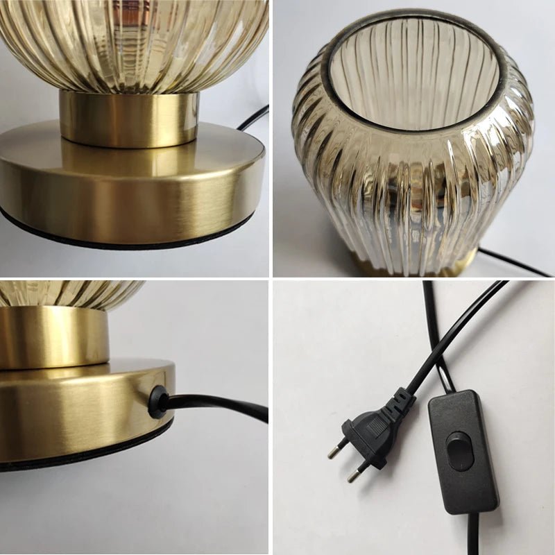 Hommfer – Lampe de Table Scandinave en Verre Ambre - Hommfer
