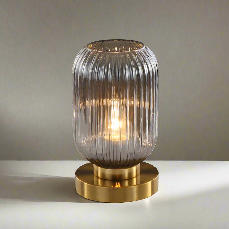 Hommfer – Lampe de Table Scandinave en Verre Ambre - Hommfer