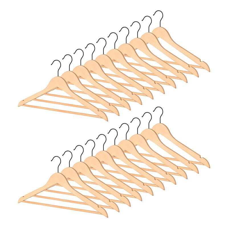 Hommfer – Lot de 20 Cintres en Bois Naturel pour Vêtements - Hommfer