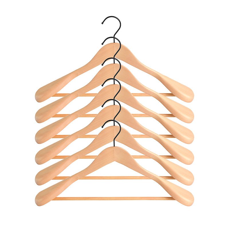 Hommfer – Lot de 6 Cintres en Bois à Épaules Larges - Hommfer