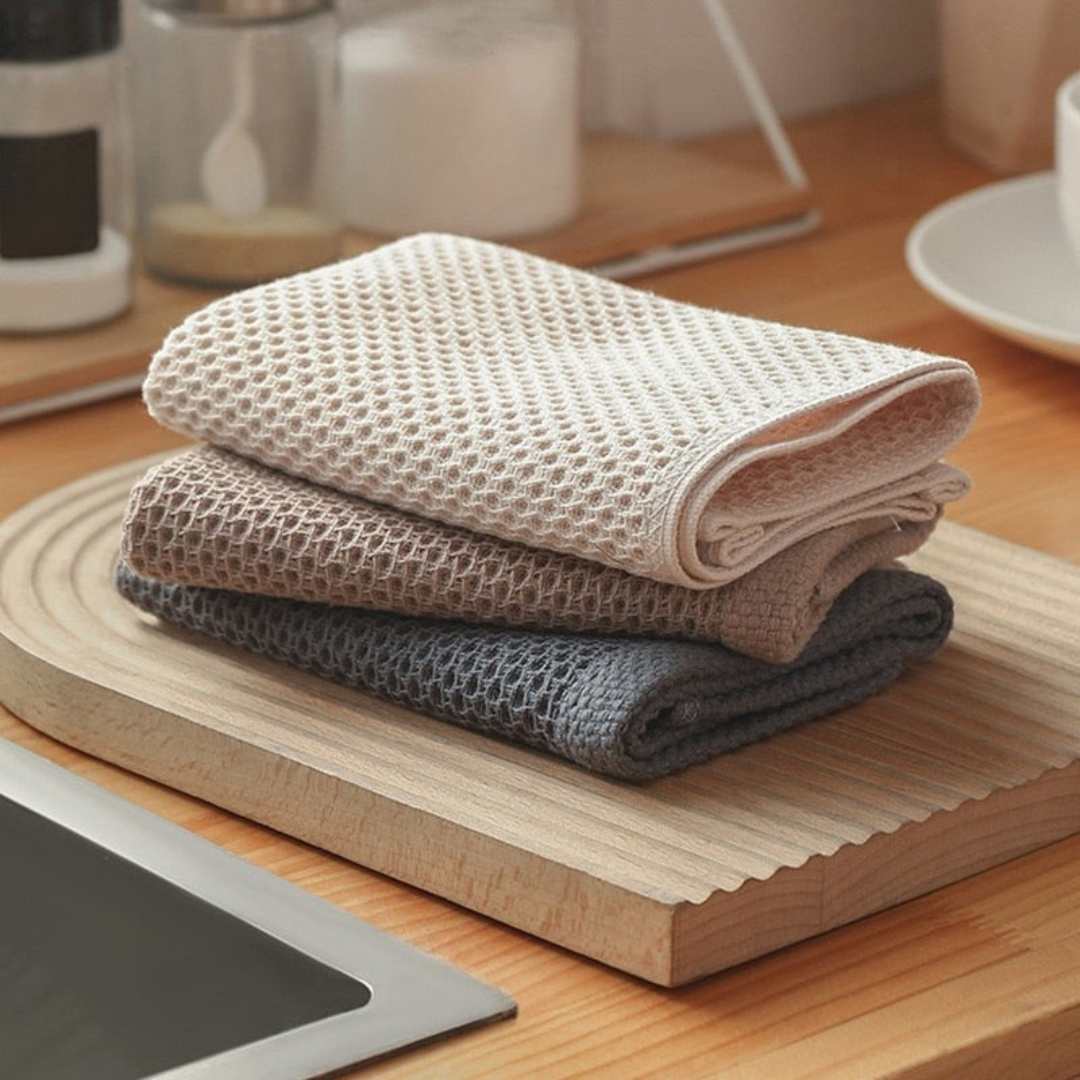 Hommfer – Lot de 6 Essuie - Mains en Coton Nid d’Abeille pour la Cuisine - Hommfer