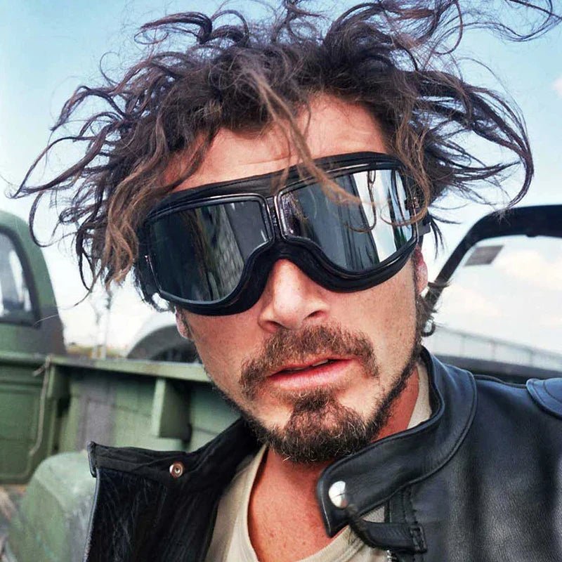 Hommfer - Lunettes de Moto Roadrunner - Protection Vintage contre le Vent et l’Éblouissement - Hommfer