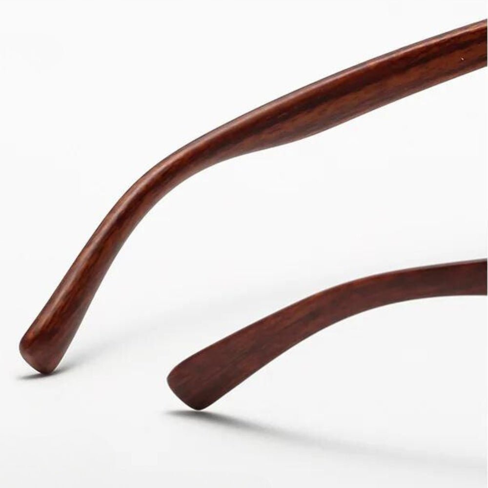 Hommfer - Lunettes de Soleil Homme Motif Bois avec Protection UV pour un Confort Léger au Quotidien - Hommfer