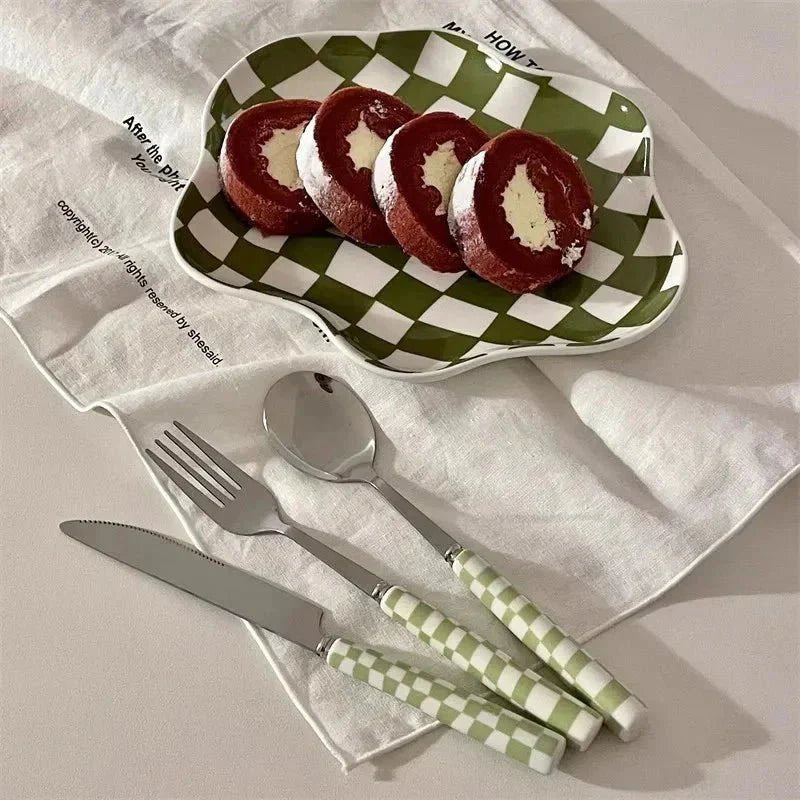 Hommfer – Ménagère à Motif Damier pour la Cuisine - Hommfer