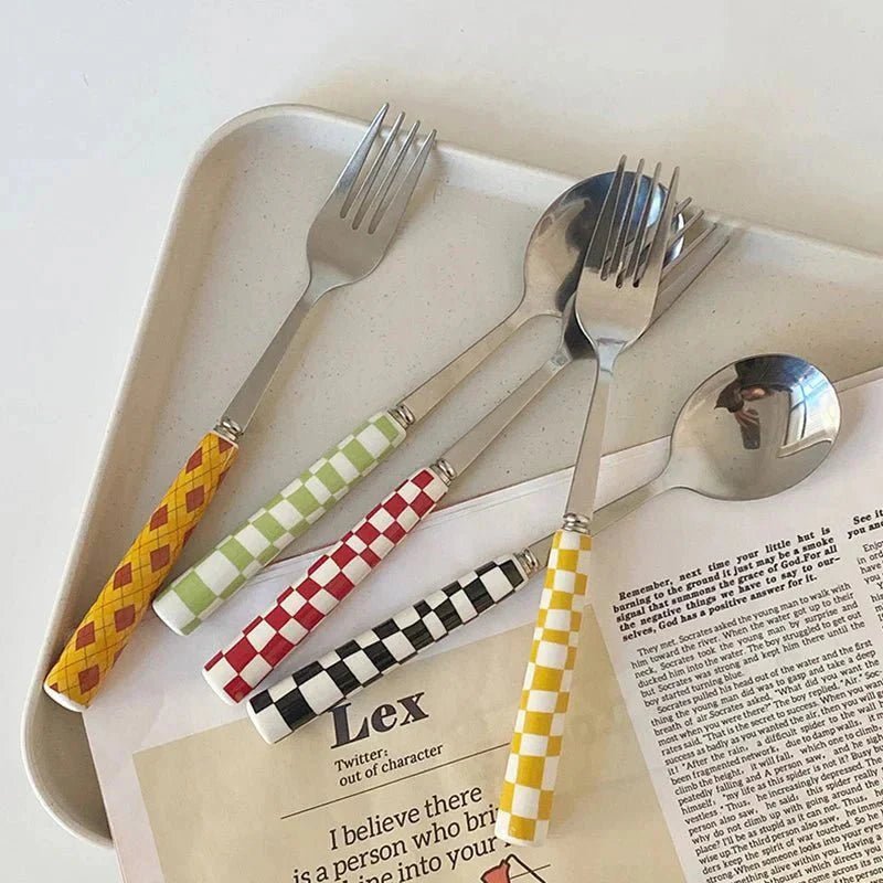 Hommfer – Ménagère à Motif Damier pour la Cuisine - Hommfer