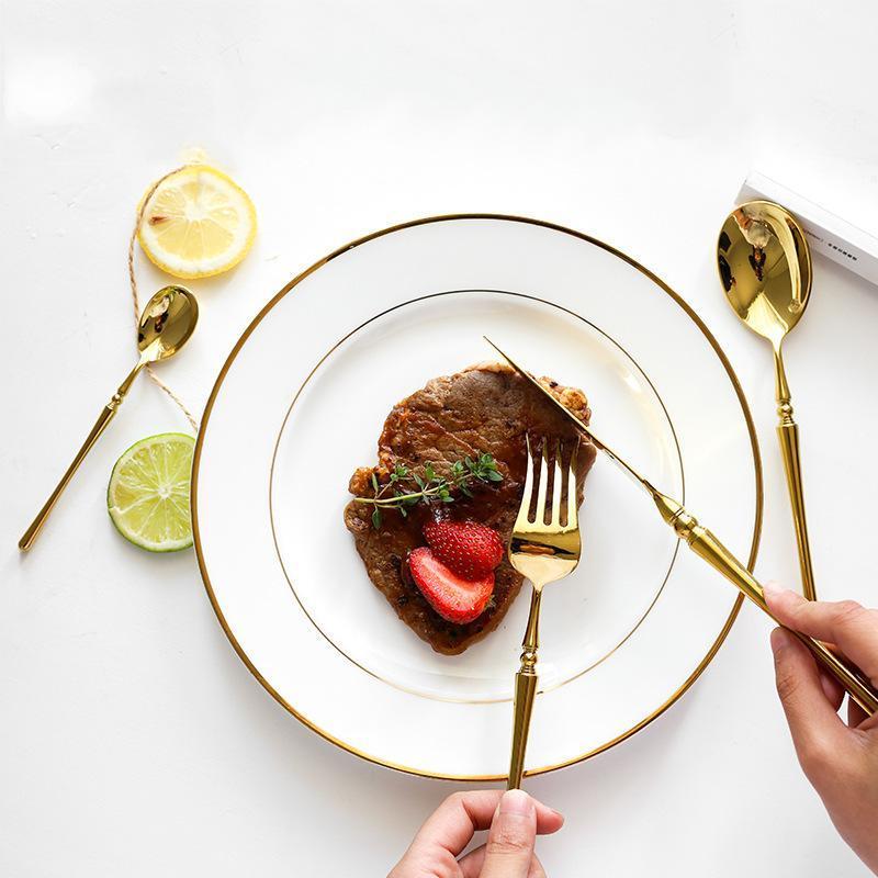 Hommfer – Ménagère Dorée de Luxe en Acier Inoxydable - Hommfer