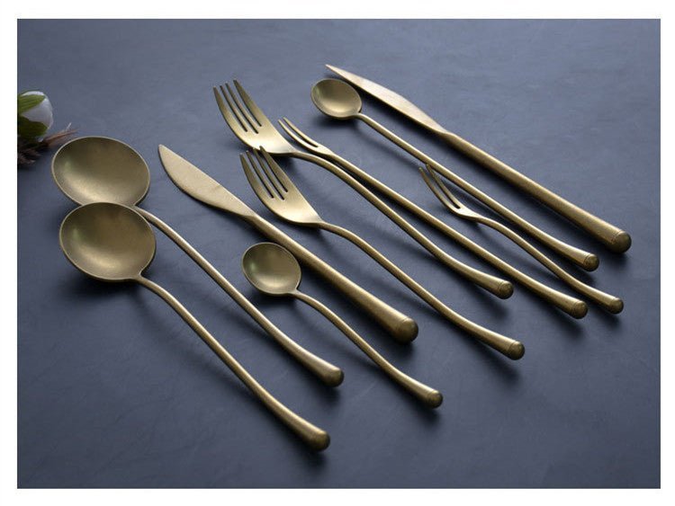 Hommfer – Ménagère Dorée Élégante pour la Cuisine - Hommfer