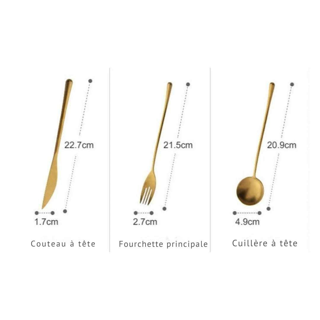 Hommfer – Ménagère Dorée Élégante pour la Cuisine - Hommfer