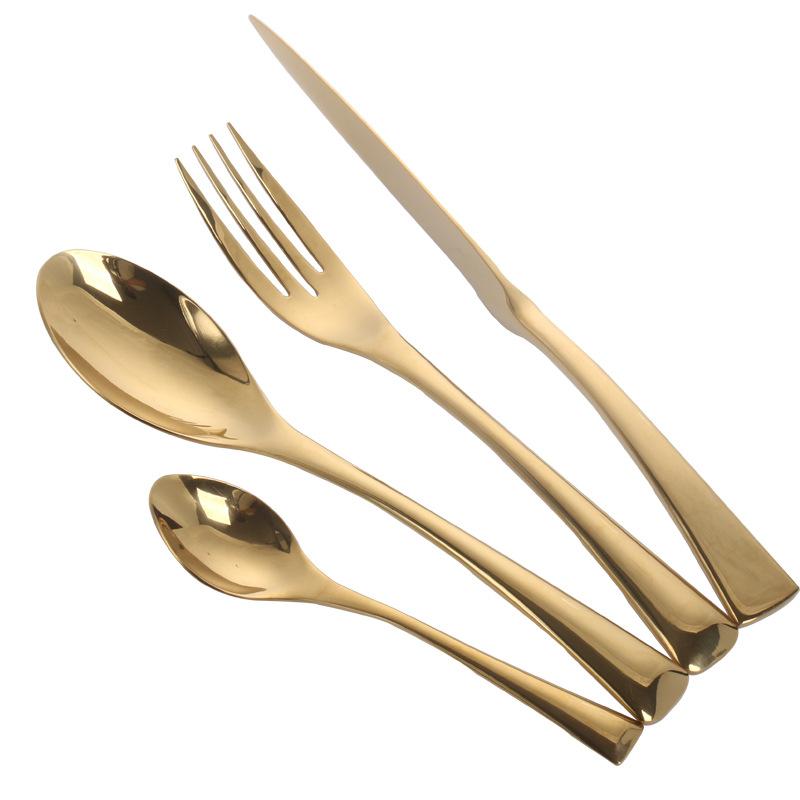 Hommfer – Ménagère dorée élégante pour la salle à manger - Hommfer