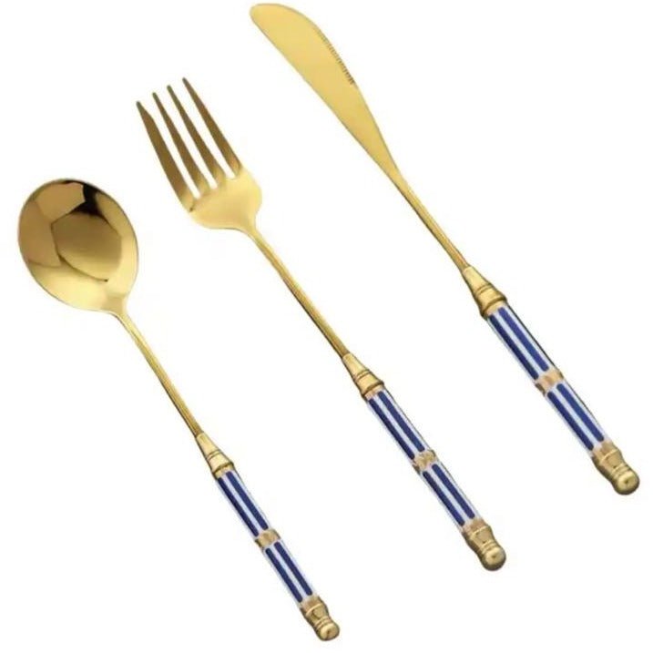 Hommfer – Ménagère Dorée Inspirée de la Méditerranée pour la Cuisine - Hommfer