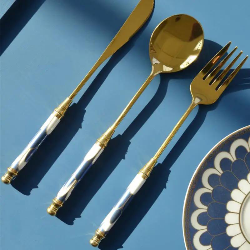Hommfer – Ménagère Dorée Inspirée de la Méditerranée pour la Cuisine - Hommfer