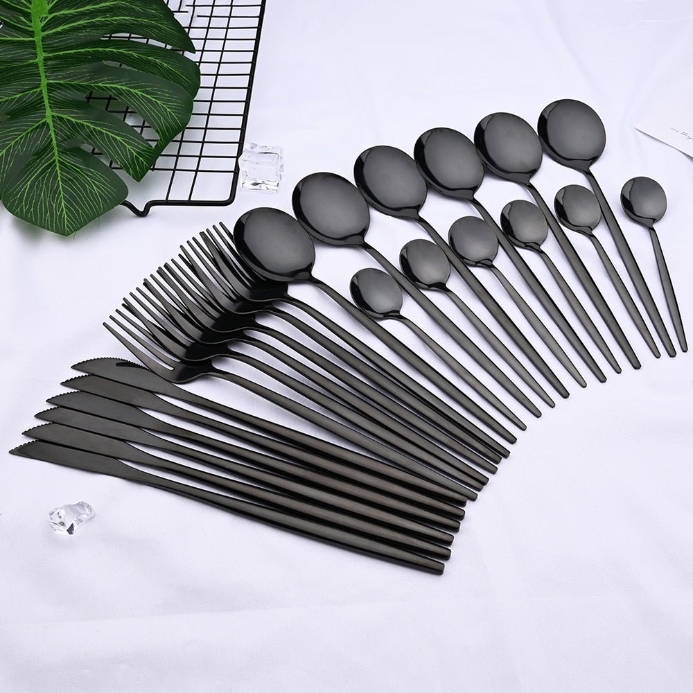 Hommfer - Ménagère en Acier Inoxydable – 24 Pièces pour 6 Personnes - Hommfer