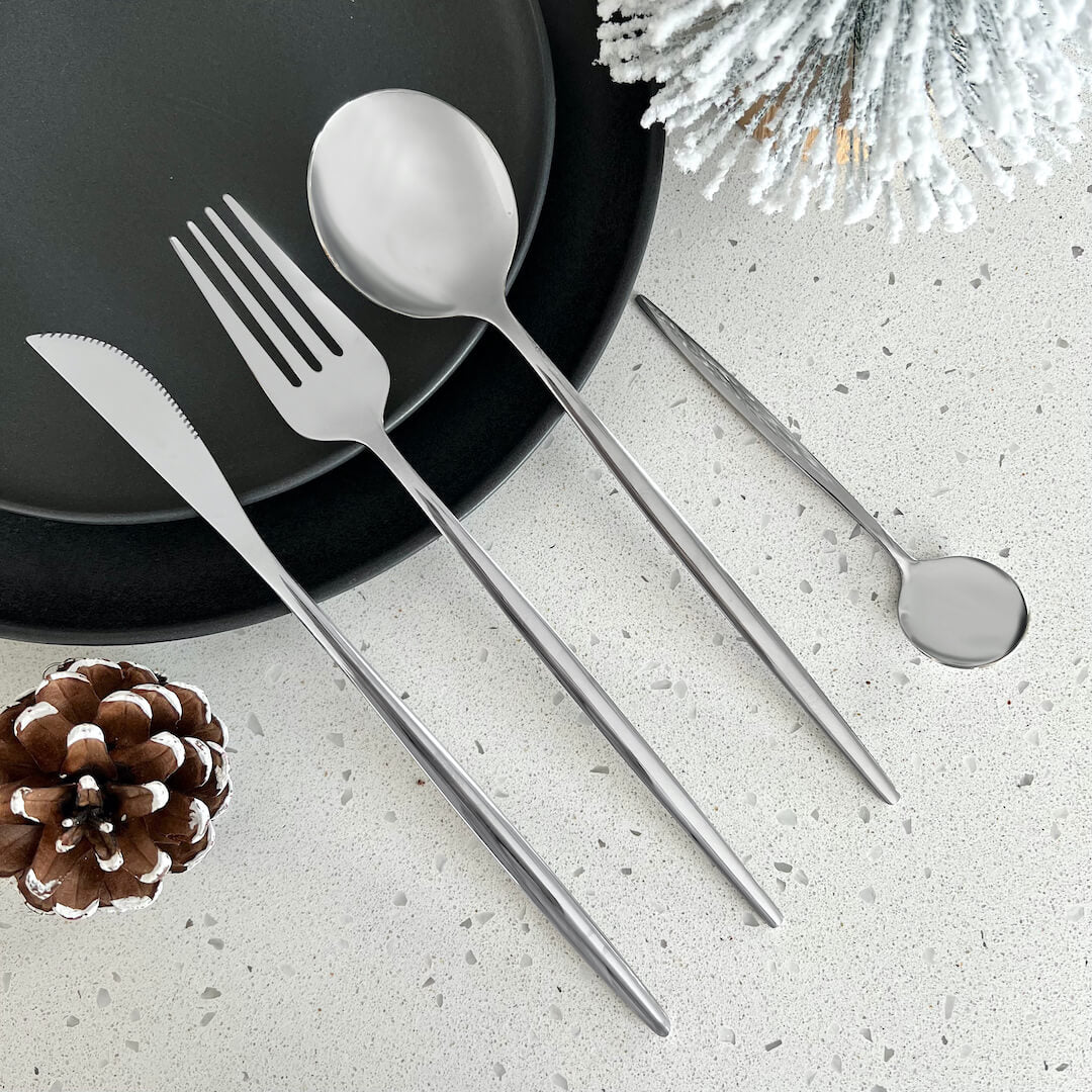 Hommfer – Ménagère Moderne Argentée pour la Cuisine - Hommfer