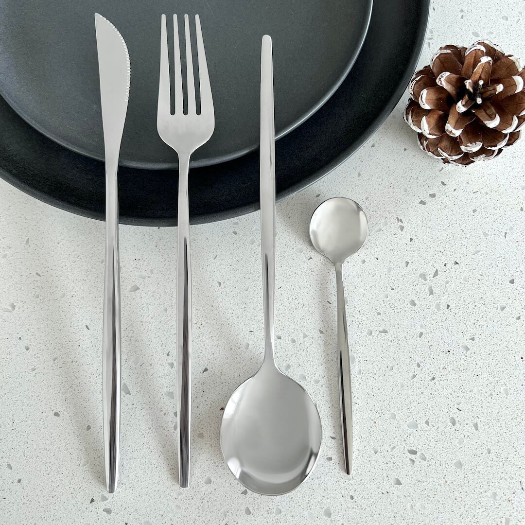 Hommfer – Ménagère Moderne Argentée pour la Cuisine - Hommfer