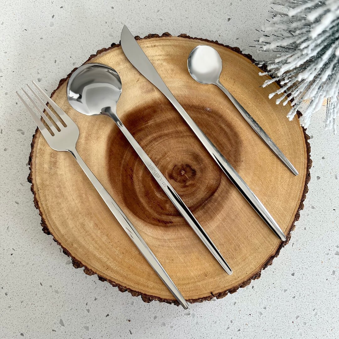 Hommfer – Ménagère Moderne Argentée pour la Cuisine - Hommfer