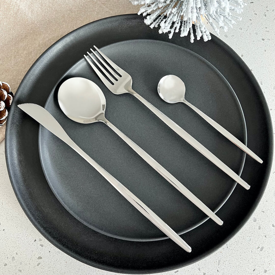 Hommfer – Ménagère Moderne Argentée pour la Cuisine - Hommfer