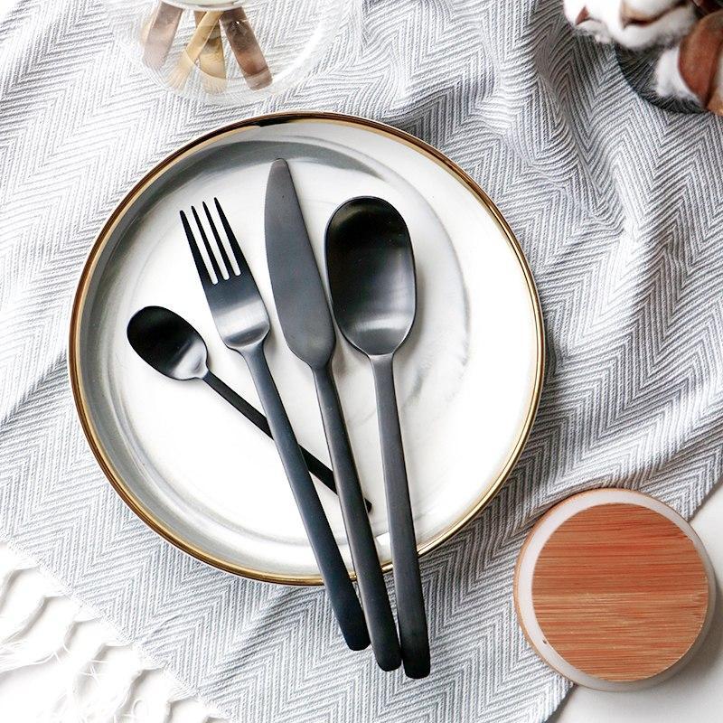 Hommfer – Ménagère Noir et Or Élégante pour la Cuisine - Hommfer