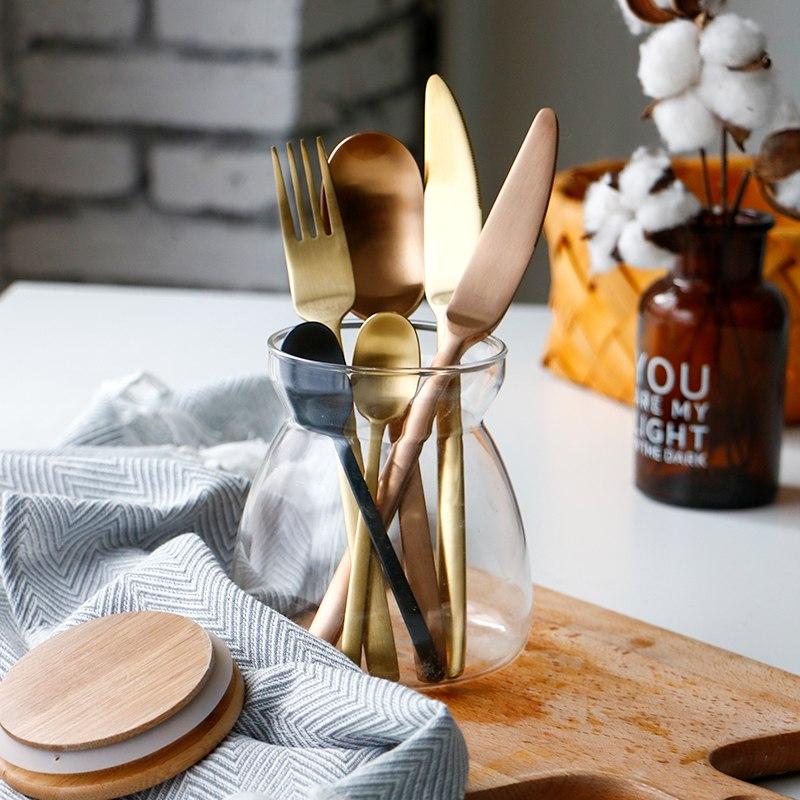 Hommfer – Ménagère Noir et Or Élégante pour la Cuisine - Hommfer