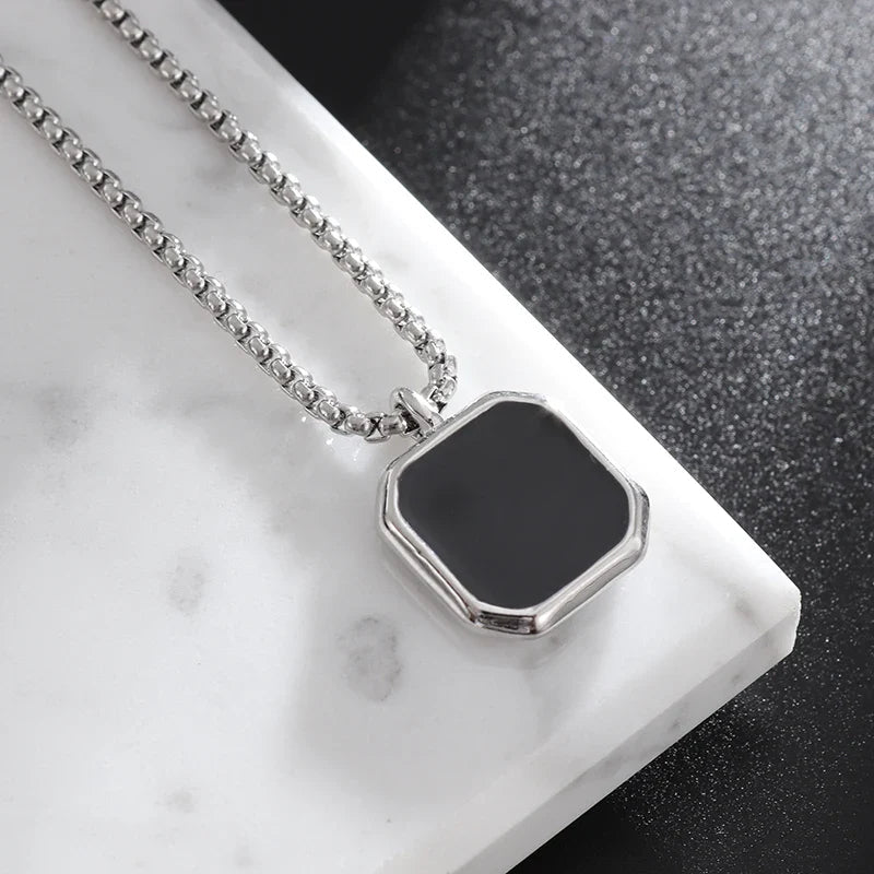 Hommfer - Men's Japanese-Inspired Katori Pendant Necklace in Solid Stainless Steel - Hommfer