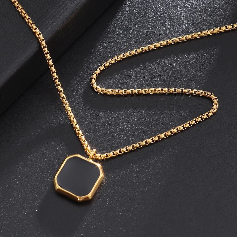 Hommfer - Men's Japanese-Inspired Katori Pendant Necklace in Solid Stainless Steel - Hommfer