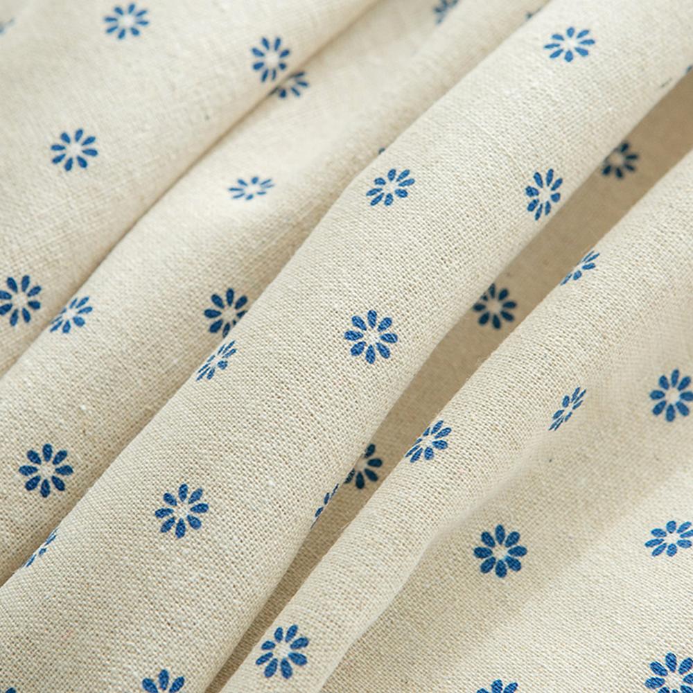 Hommfer - Nappe Fleurs Bleues Bordure Décorative - Hommfer