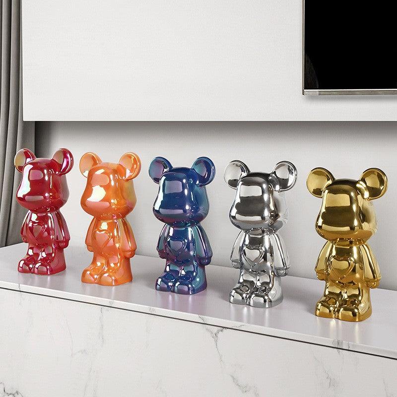 Hommfer – Ours Décoratif en Céramique avec Cœur - Hommfer