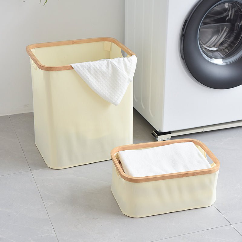 Hommfer – Panier à Linge Pliable en Bambou et Tissu (16L / 60L) - Hommfer