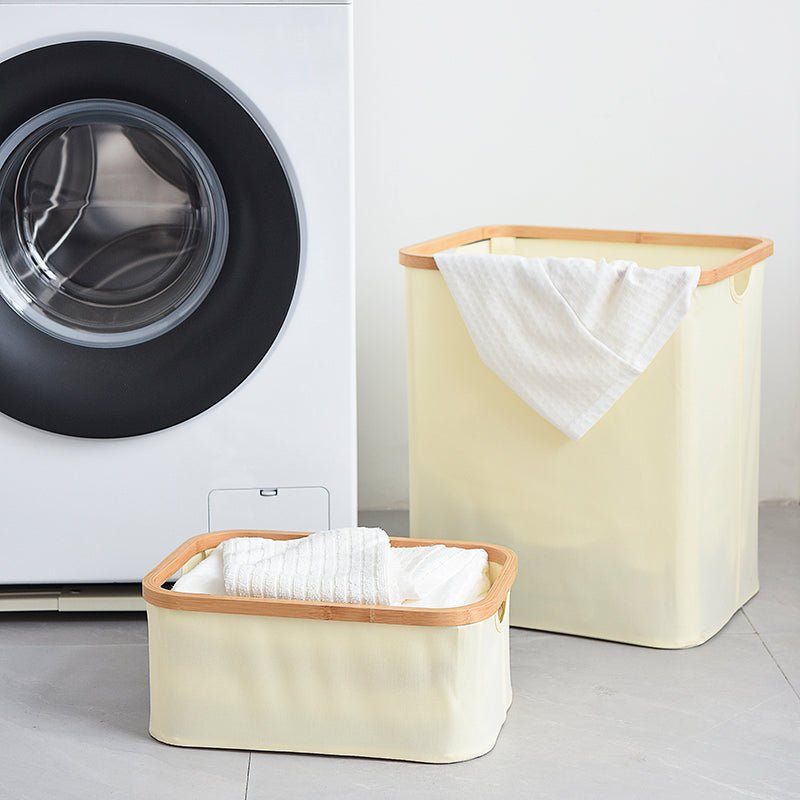 Hommfer – Panier à Linge Pliable en Bambou et Tissu (16L / 60L) - Hommfer