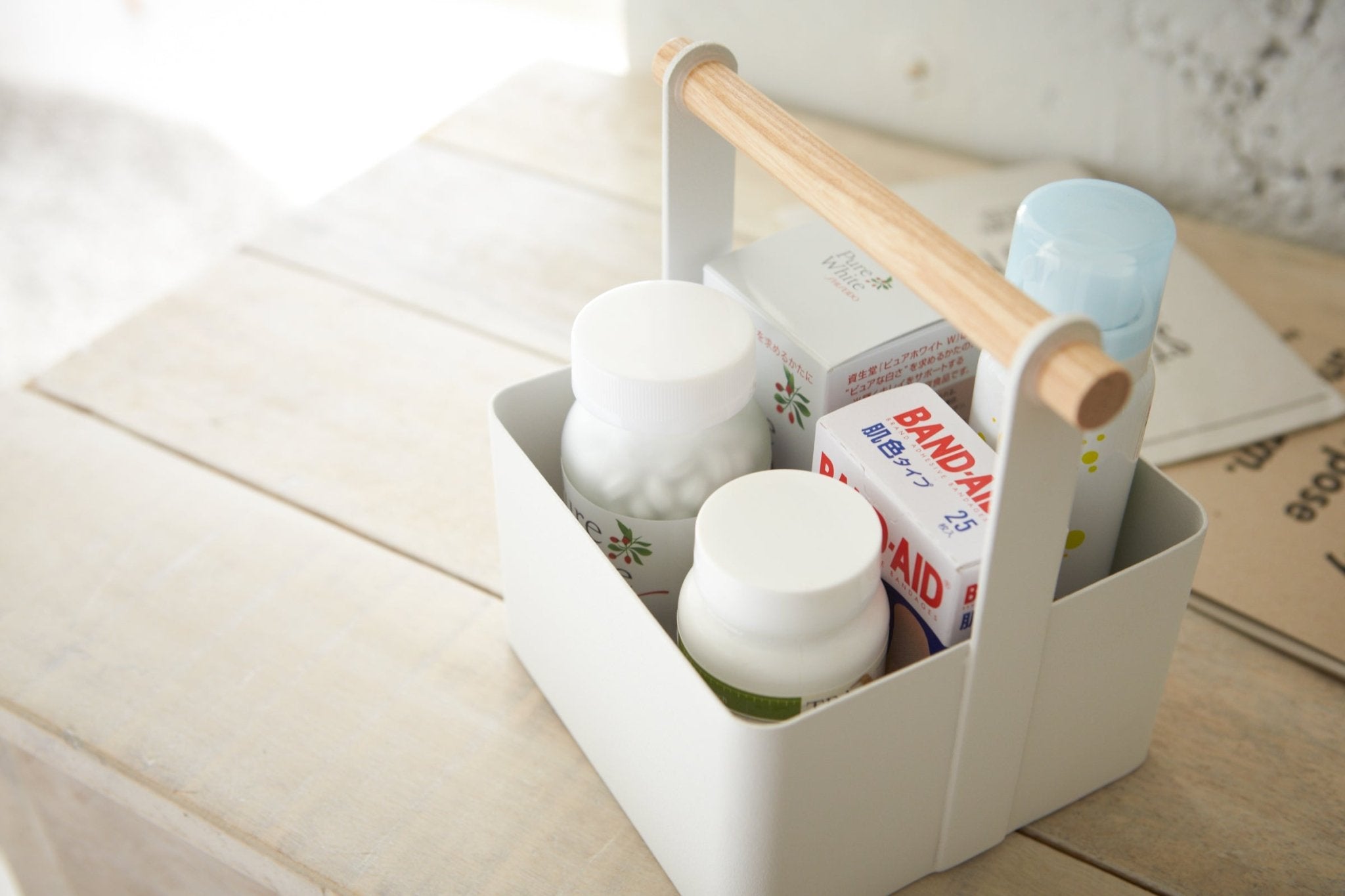 Hommfer – Panier de Rangement avec Poignées en Bois Deux Tailles - Hommfer