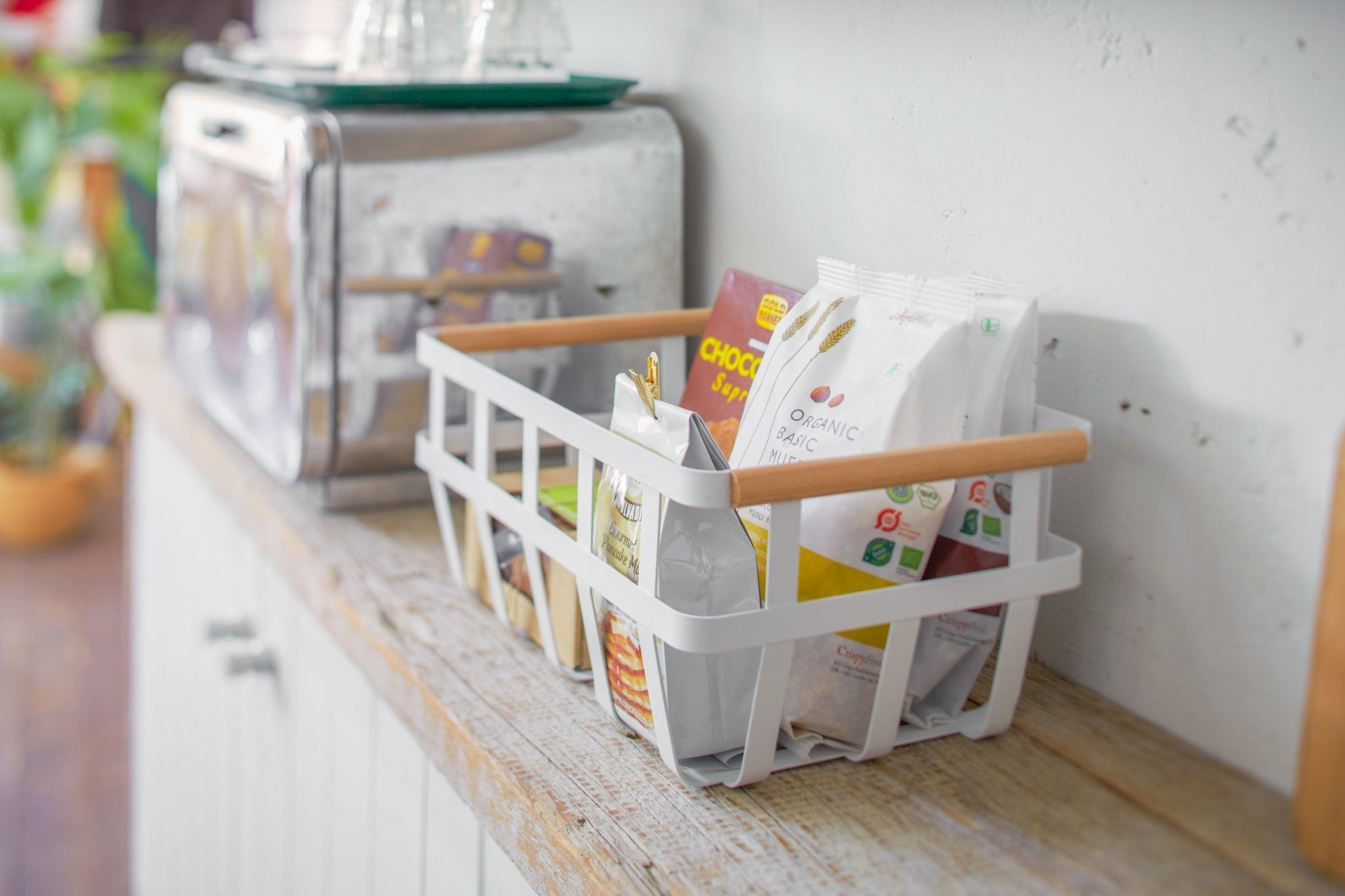 Hommfer – Panier de Rangement en Acier et Bois Deux Tailles - Hommfer