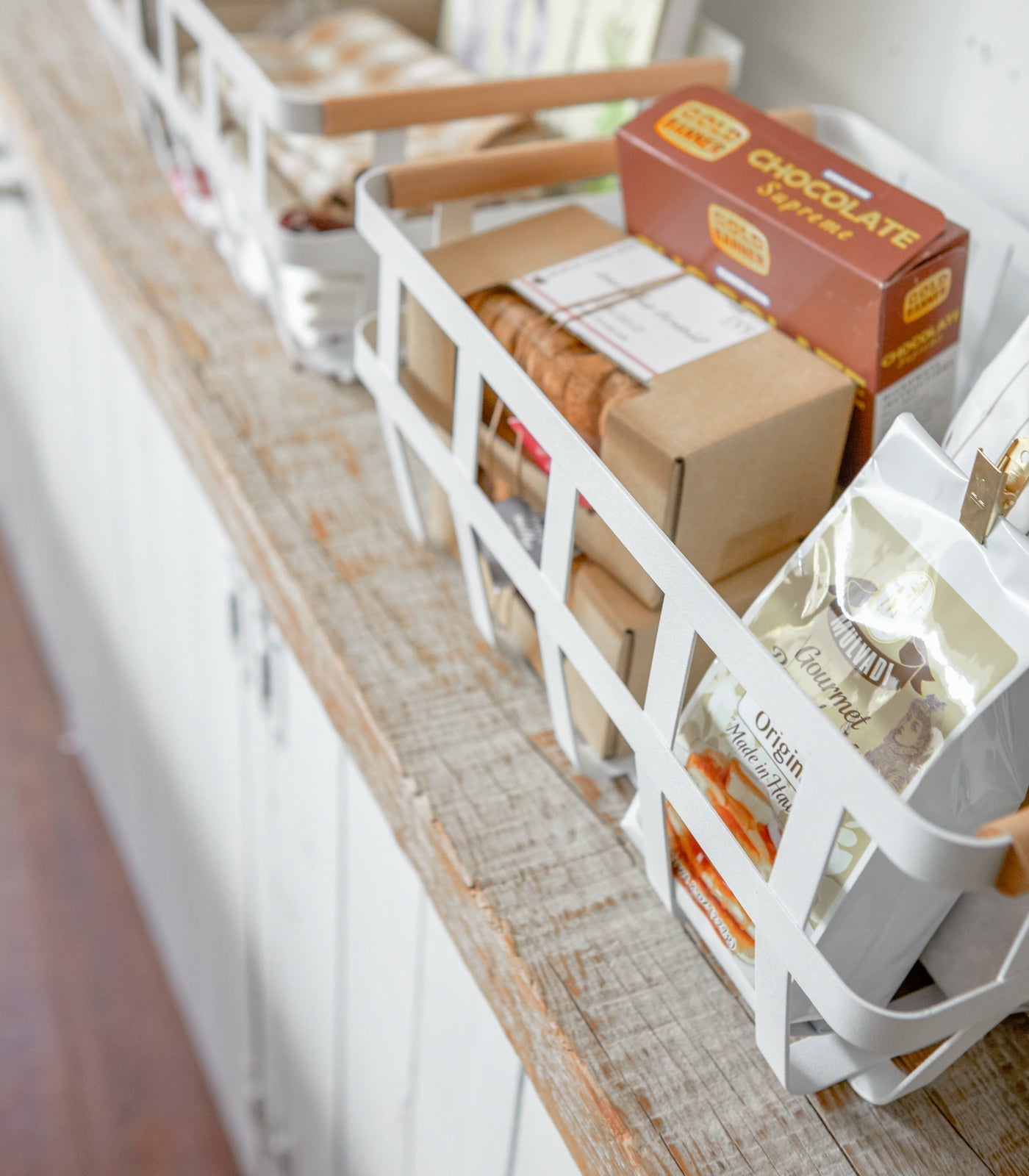 Hommfer – Panier de Rangement en Acier et Bois Deux Tailles - Hommfer