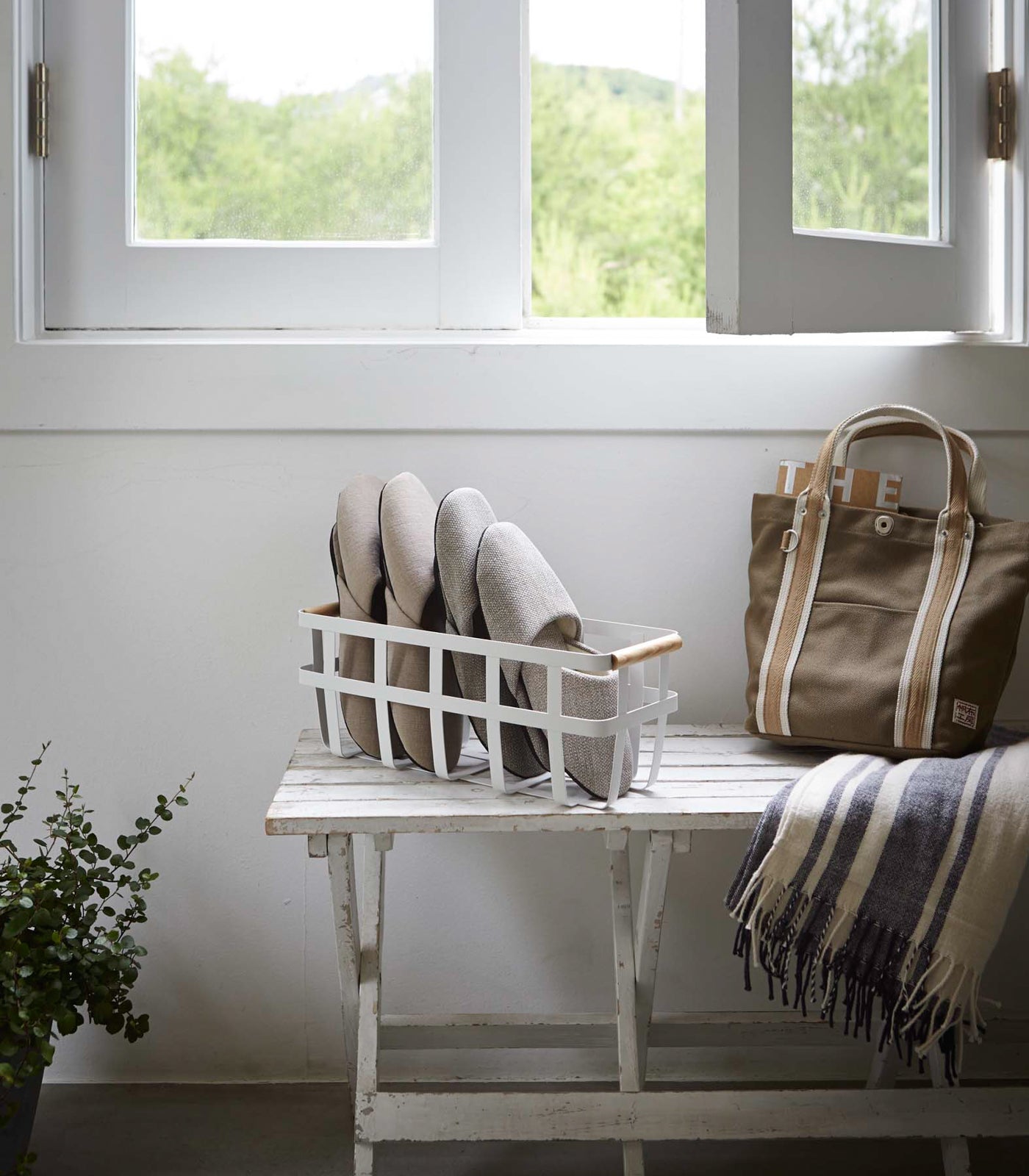 Hommfer – Panier de Rangement en Acier et Bois Deux Tailles - Hommfer