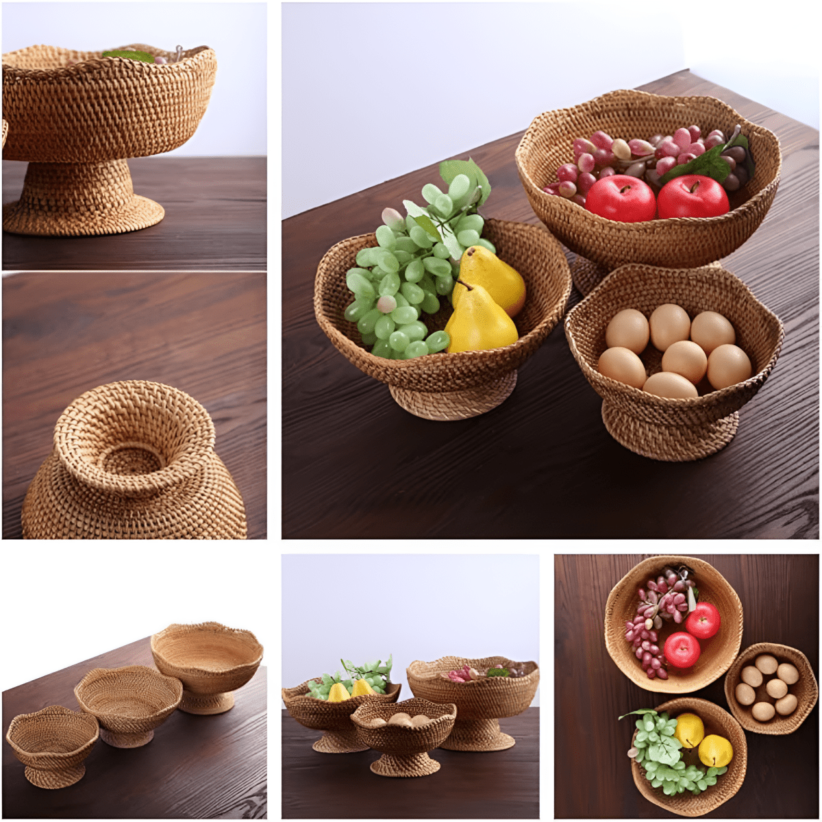 Hommfer – Panier Tressé en Rotin pour Fruits et Légumes - Hommfer