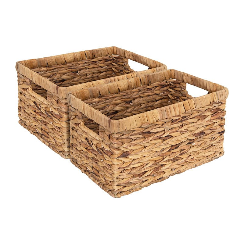 Hommfer – Paniers de Rangement en Jacinthe d’Eau Naturelle (Lot de 2) - Hommfer