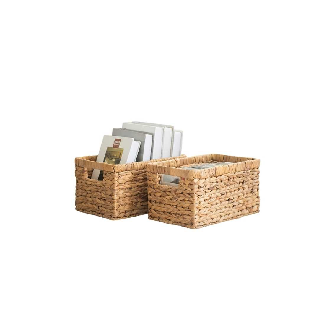 Hommfer – Paniers de Rangement en Jacinthe d’Eau Naturelle (Lot de 2) - Hommfer