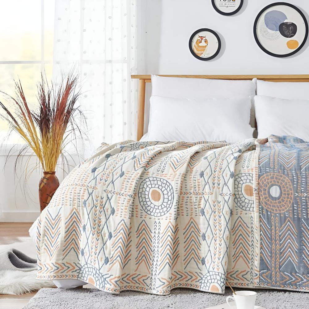 Hommfer – Plaid Coton Réversible Élégant - Hommfer