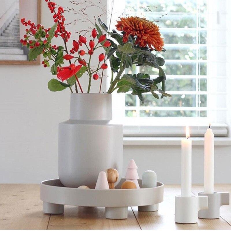 Hommfer – Plateau Rond Élégant en Plastique - Hommfer