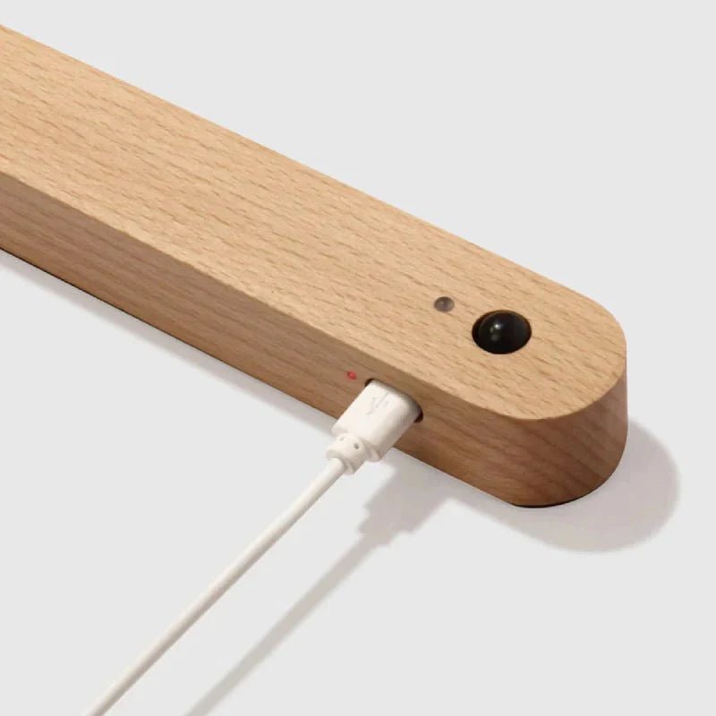Hommfer – Porte - Clés Mural Magnétique en Bois avec Veilleuse LED à Capteur pour l’Entrée - Hommfer