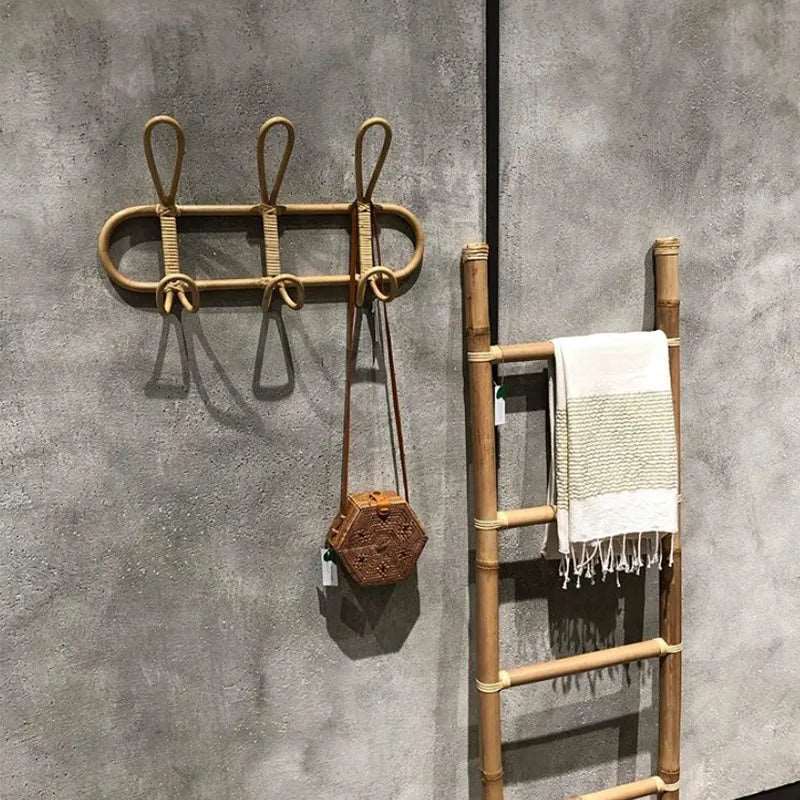 Hommfer – Porte - manteau en rotin pour chambre d'enfant - Hommfer