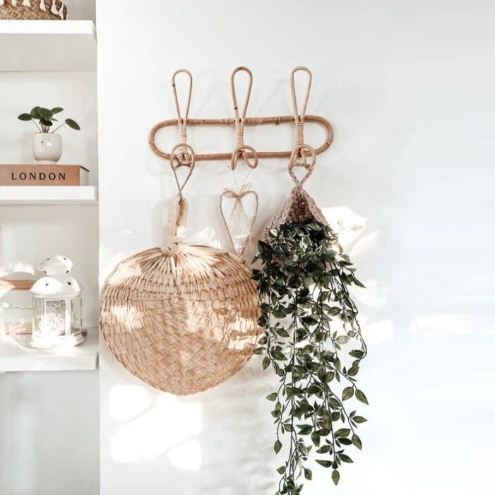 Hommfer – Porte - manteau en rotin pour chambre d'enfant - Hommfer