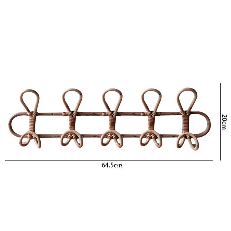 Hommfer – Porte - manteau en rotin pour chambre d'enfant - Hommfer