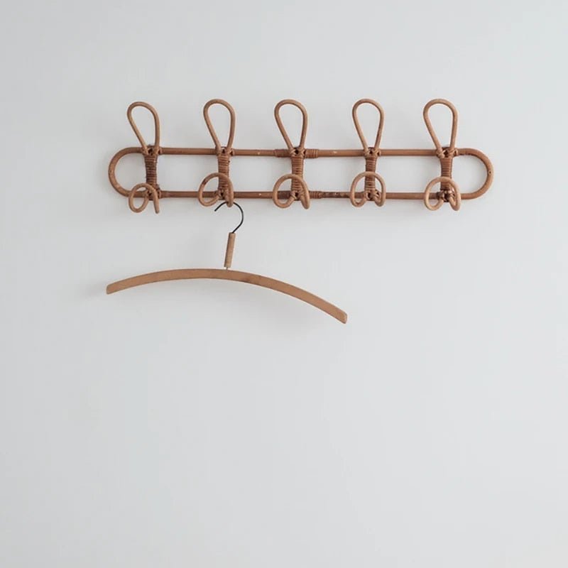 Hommfer – Porte - manteau en rotin pour chambre d'enfant - Hommfer