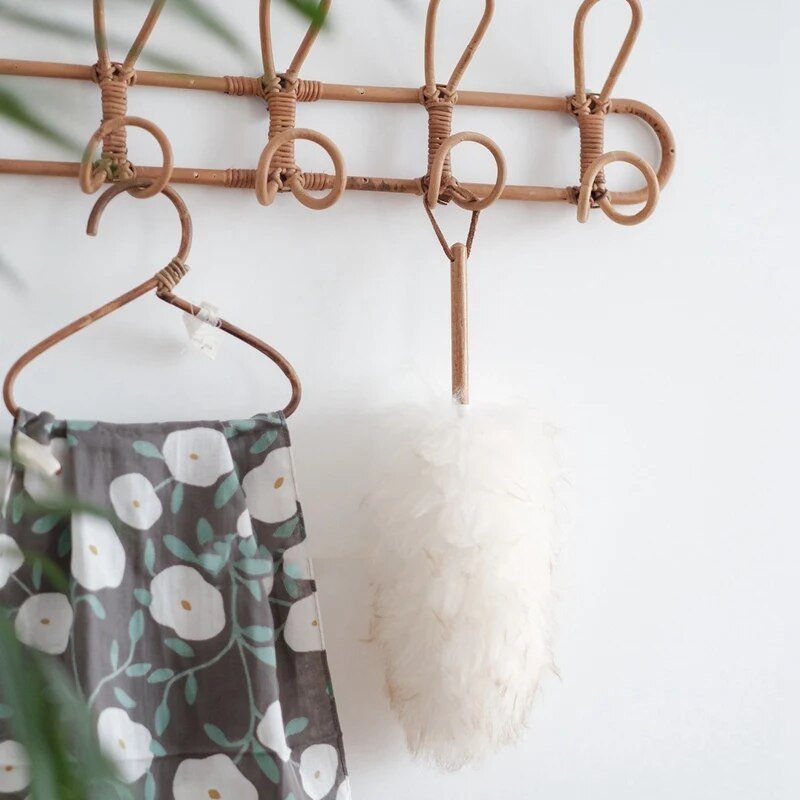 Hommfer – Porte - manteau en rotin pour chambre d'enfant - Hommfer