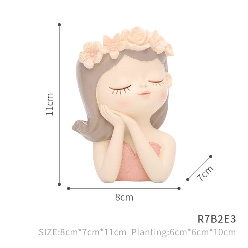Hommfer – Pot à Succulentes Fille en Résine - Hommfer