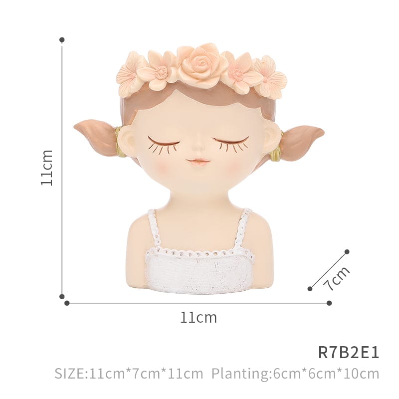 Hommfer – Pot à Succulentes Fille en Résine - Hommfer