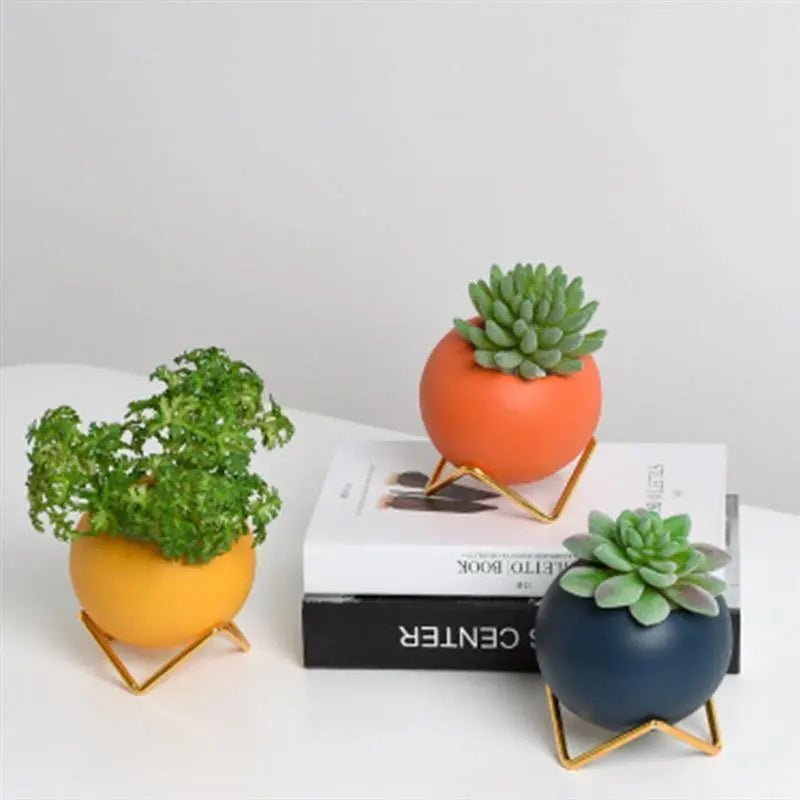 Hommfer – Pot de Plante Moderne en Céramique Avec Support - Hommfer