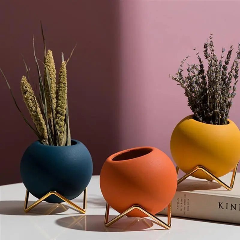 Hommfer – Pot de Plante Moderne en Céramique Avec Support - Hommfer