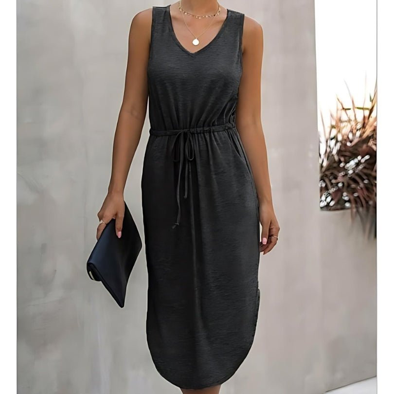 Hommfer - Robe Linna en Coton Mélangé - Élégance Flatteuse Toute la Journée - Hommfer